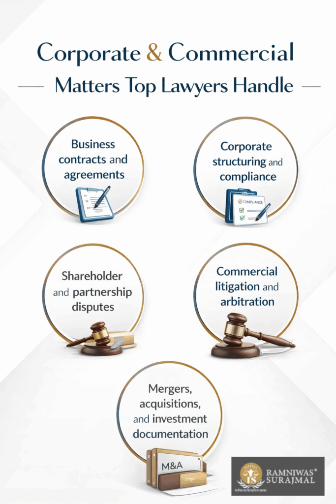 Corporate & Commercial Matters Top Lawyers Handle