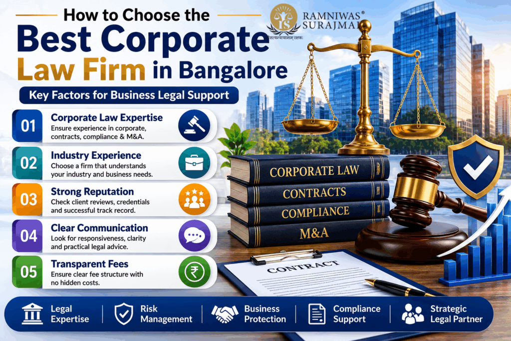 how to choose corporate law firm in bangalore
