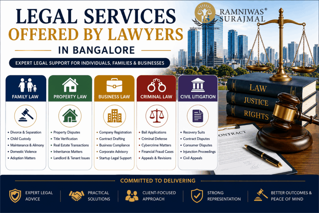 legal services offered by lawyers in bangalore