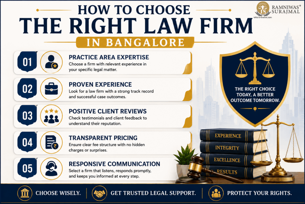 choose the right law firm in bangalore